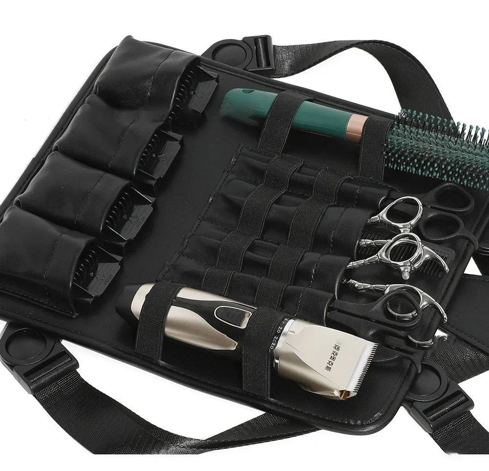 Kit de Herramientas Multifuncional Profesional para Barbería con Correa para el Hombro, Bolsa de Pecho, Tijeras, Peine, Bolsa para Herramientas de Peluquería para Salón y Hogar