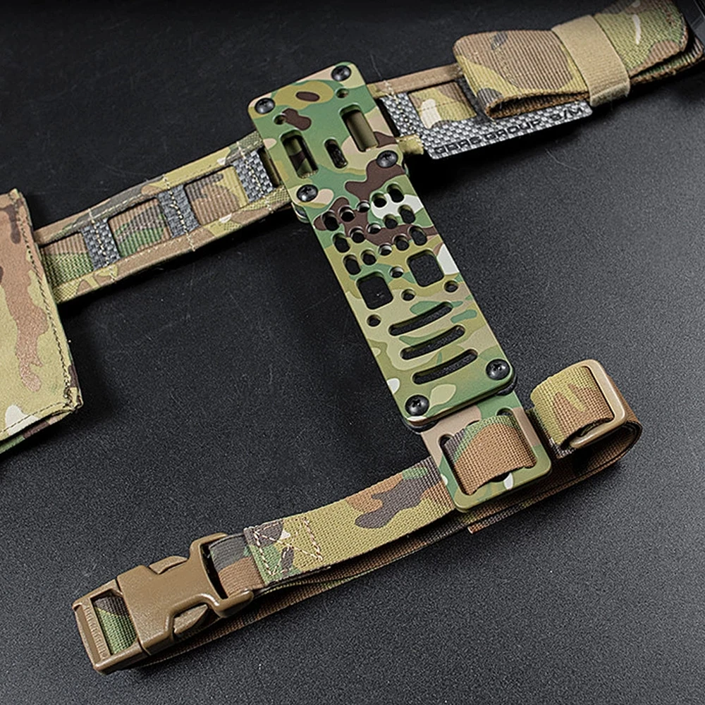 Adaptador de funda de pistola Modular de Metal para caza, banda de pierna caída de plataforma QLS, adaptador de liberación rápida ajustable de 3 orificios