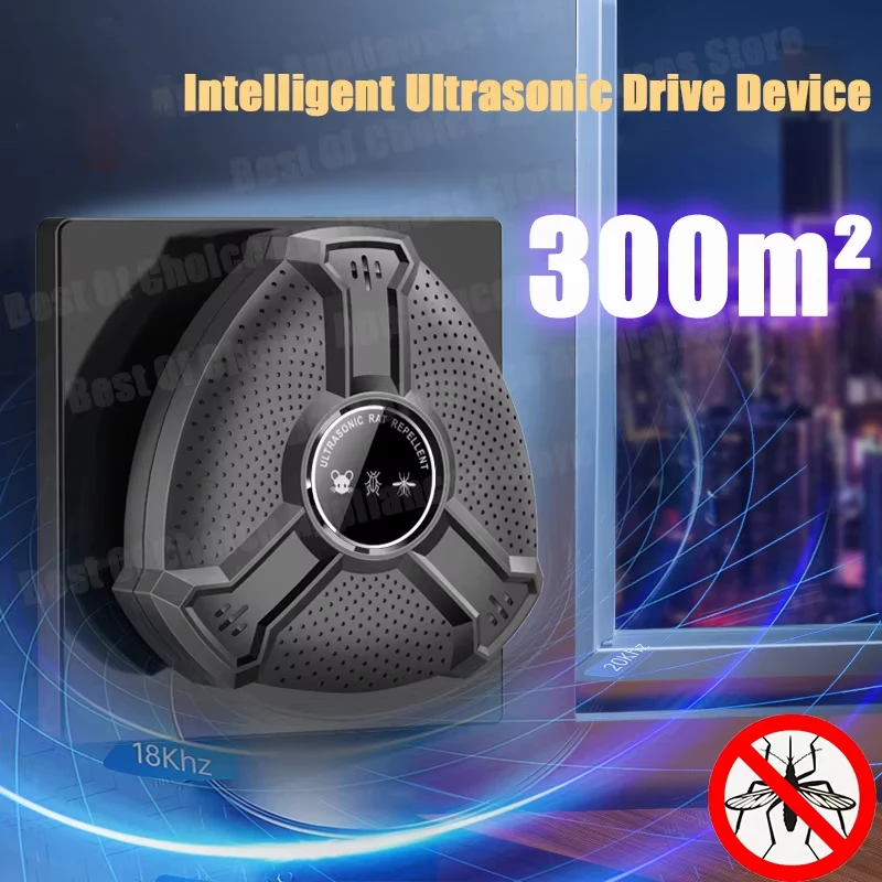 Repelente Ultrasónico Inteligente de Roedores de Alta Potencia, Anti Murciélagos y Ratones, para Hogar y Oficina, con Amplio Rango de Repelencia Física
