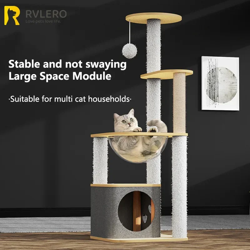 Nuevo marco de escalada para gatos, cápsula espacial de lujo, Villa grande para gatos, juguetes para gatos para las cuatro estaciones, juego Universal para dormir, suministros para mascotas todo en uno
