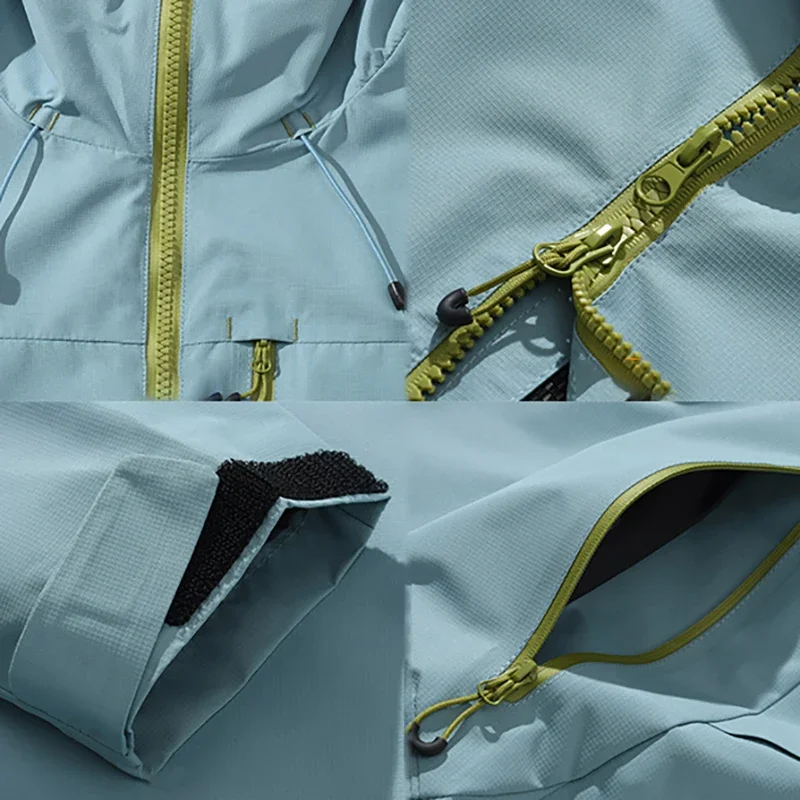 Nueva Chaqueta de Hombre para Exteriores, Impermeable, Cortavientos, Deportiva, para Escalada, Senderismo, con Múltiples Bolsillos, para Esquí, con Cremallera y Capucha