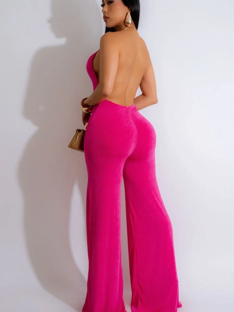 Wmstar Monos para Mujer al por Mayor, Nuevo Estilo, Pantalones Largos de Una Pieza, Color Sólido, Sexy, Casual, Verano 2026