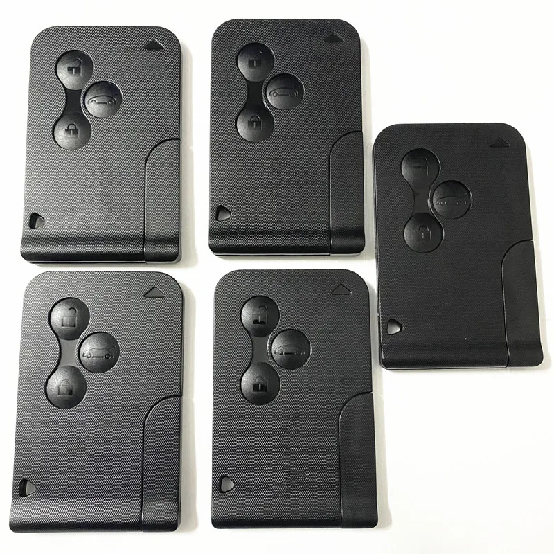 5 uds 3 botones llave remota 433Mhz ID46 PCF7947 Chip para Renault Clio Logan Megane 2 3 tarjeta escénica inserción de emergencia