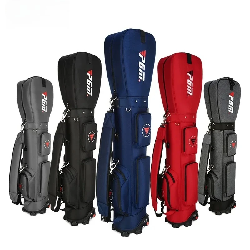 Bolsa de golf con ruedas, bolsas de golf estándar deportivas ultraligeras, gran capacidad, almacenamiento de pelotas de aviación, multifuncional, QB069