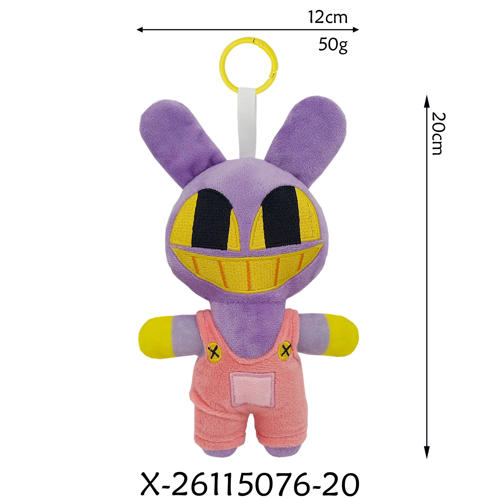 Colgante de peluche de 20 cm The Amazing Digital Circus, Juguetes de peluche de Caine, Conejo Jax, Periféricos de anime, Llavero de peluche, Adornos decorativos, Regalo