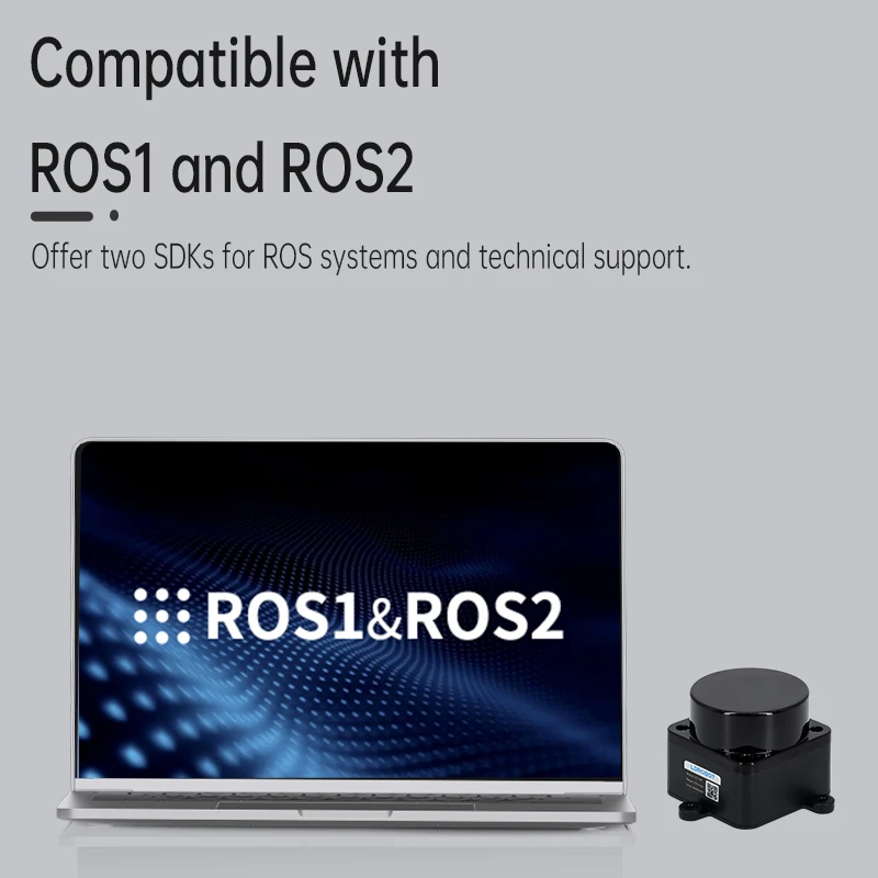 Kit Lidar LDROBOT D500 D800, Escáner Lidar de Radar Láser DTOF 360 °   30000Lux 5000Hz Compatible con ROS1 y ROS2 para Interiores y Exteriores