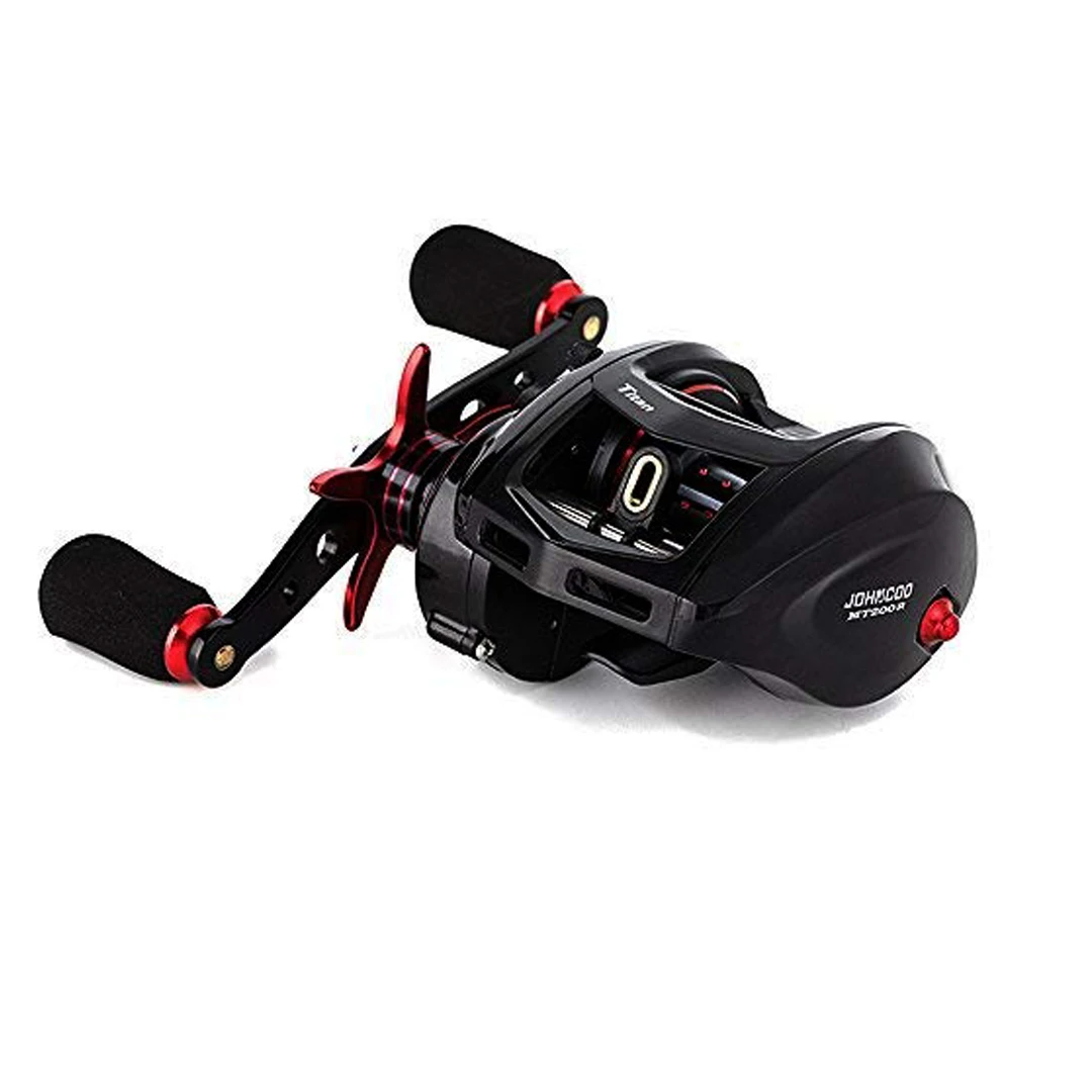 Carrete de pesca JOHNCOO MT200 carrete de fundición de cebo juego grande 13kg arrastre máximo carrete de pesca de jigging 11 + 1 BB 7,1: 1 carrete de Baitcasting