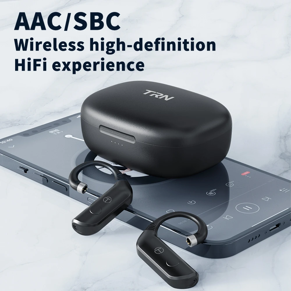 New TRN BT20 pro Módulo de auriculares inalámbricos BT20XS, Bluetooth 5,3, Cable de actualización inalámbrico, conector MMCX de 2 pines, enchufe reemplazable, gancho para la oreja