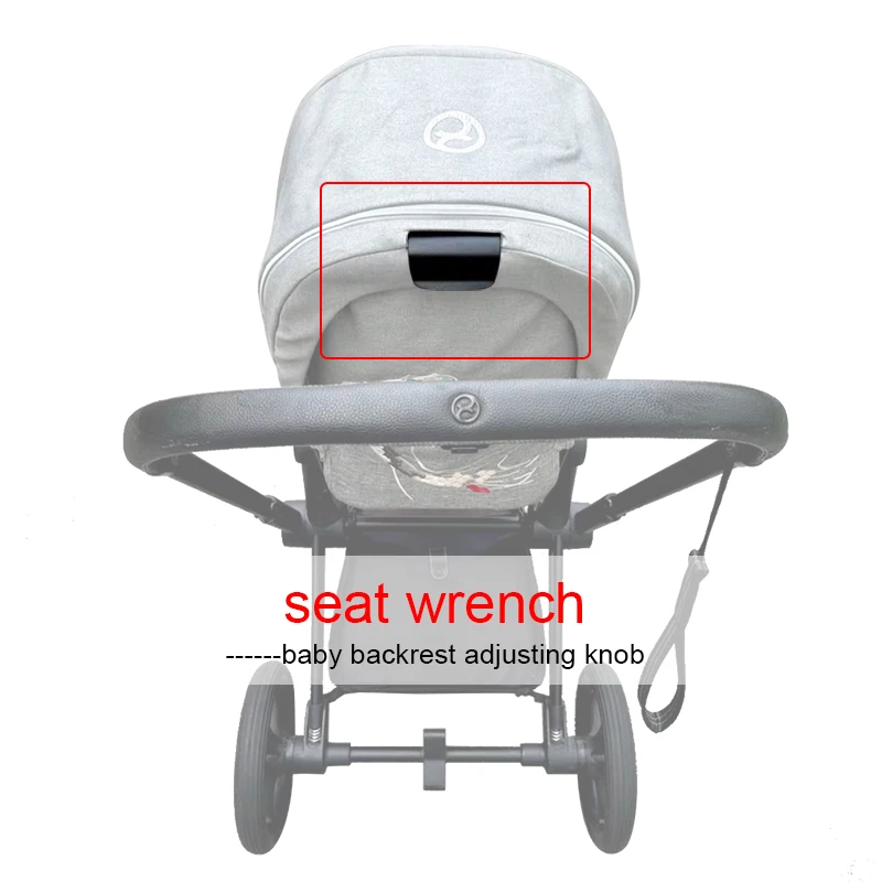 Llave para asiento de Buggy para Cybex Priam 2/3/4 Platinum Mios 2/3 Balios S/Lux, ajustador de tablero trasero, interruptor de respaldo, accesorios para bebé