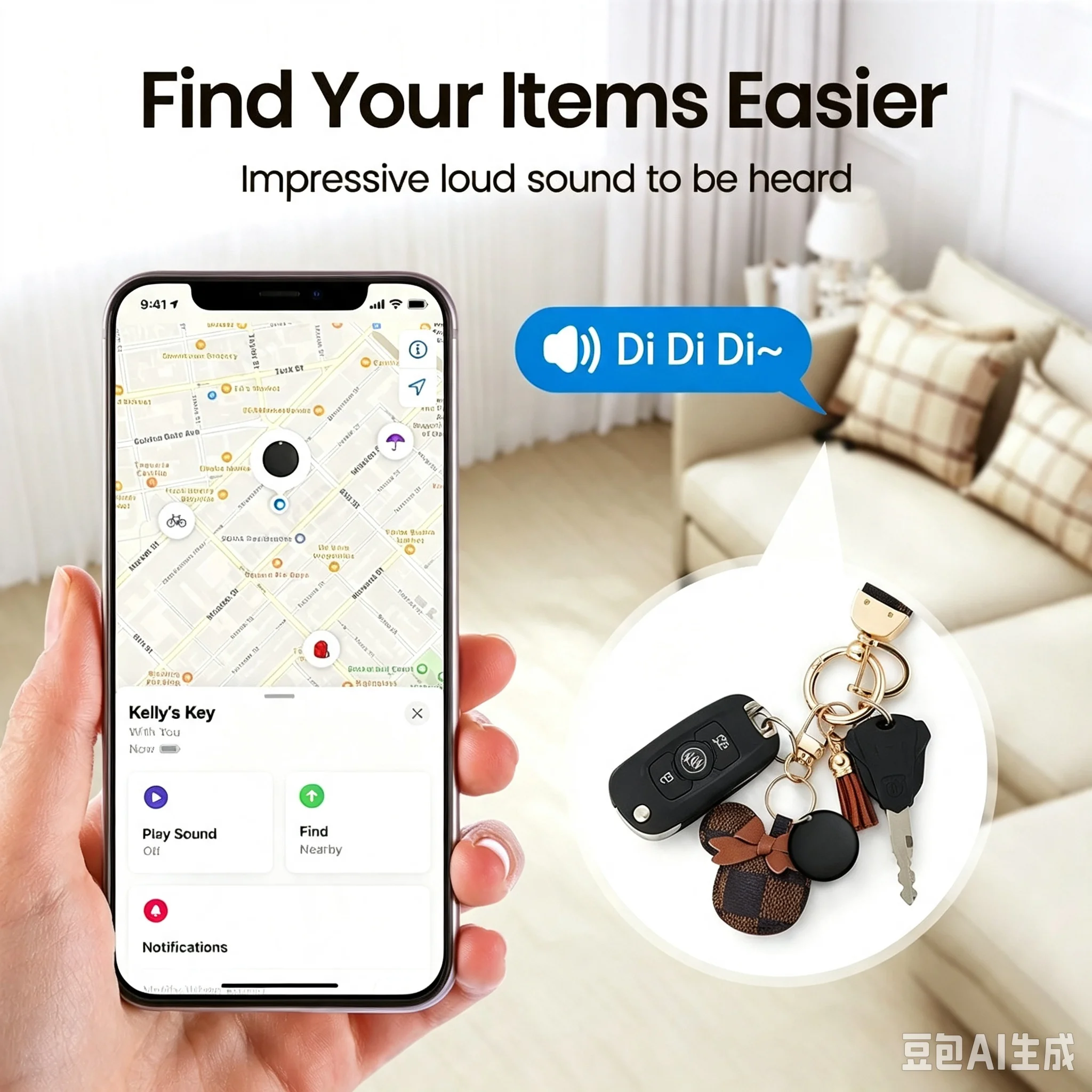 Etiquetas Inteligentes de Rastreo, Localizador de Artículos para Android e iOS, Etiquetas Inteligentes Bluetooth para Llaves, Equipaje, Cartera, Localizador Global Antipérdida