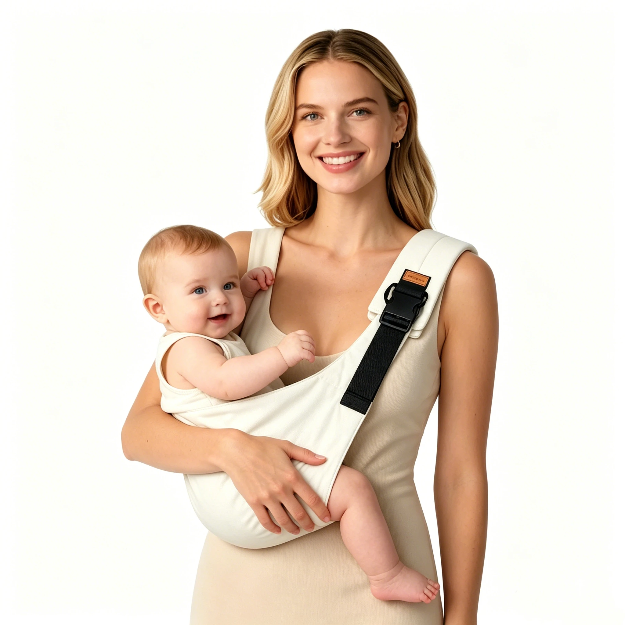 Portabebés Ergonómico Ajustable, Bandolera, Canguro, Soporte para Bebés Recién Nacidos, para Llevar al Bebé con las Manos Libres