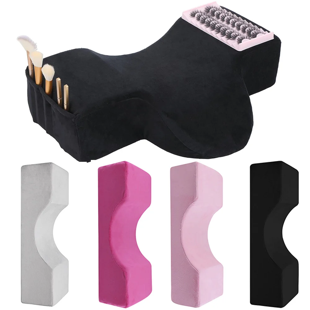 Almohada en forma de U para extensión de pestañas, almohada curva de espuma viscoelástica, reposacabezas ergonómico con soporte para el cuello, herramientas para salón de belleza