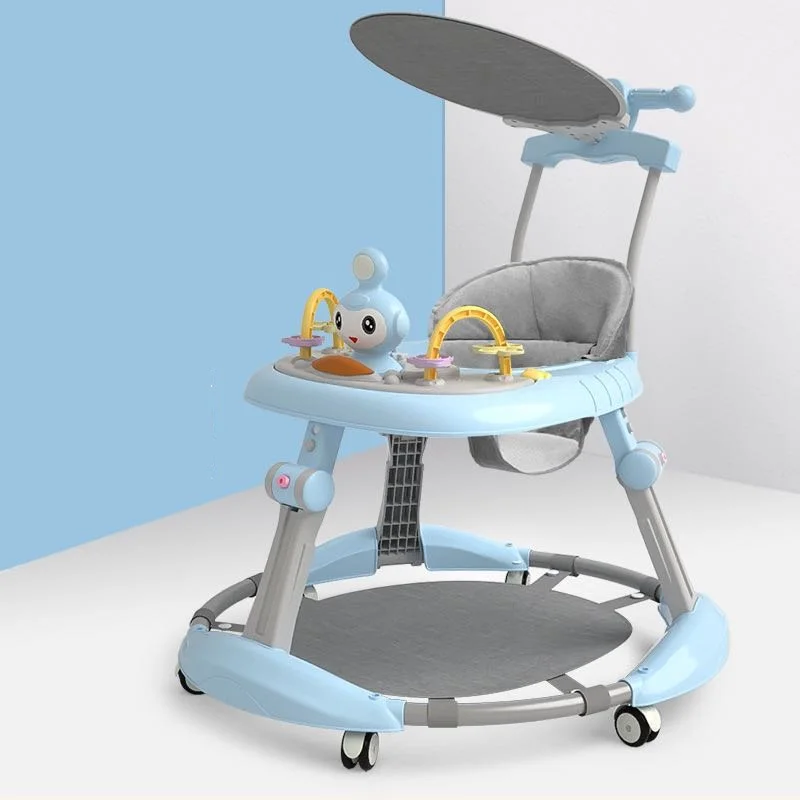Andador para Bebés con Protección Antivuelco – Andador de Aprendizaje de Altura Ajustable (6 Alturas) – Ayuda para Caminar para Niños y Niñas – Apto para 6-18 Meses – Rosa/Verde/Azul