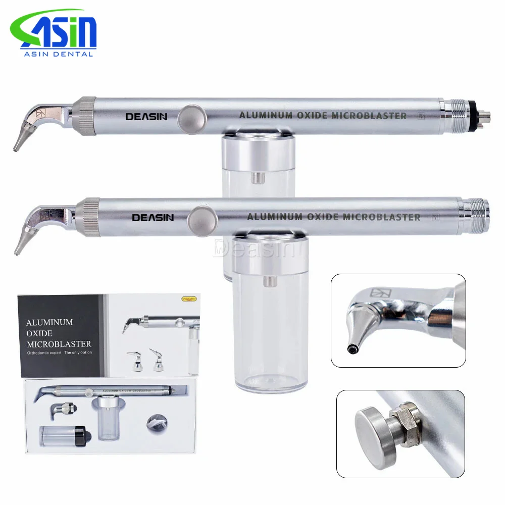 DEASIN Herramienta Dental 2 en 1: Microblaster de Óxido de Aluminio y Pulidor por Abrasión de Aire con Pulverización de Agua