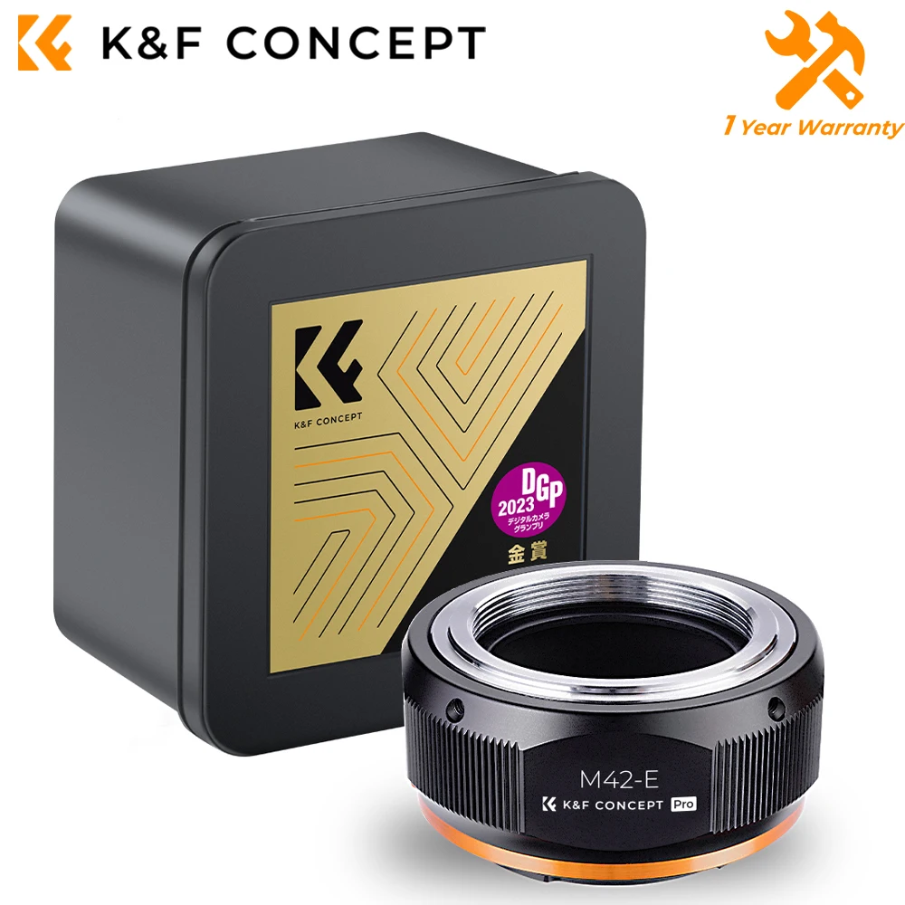 Adaptador de Montura de Lente K&F CONCEPT para Lentes M42 a Cámaras Sony NEX E, Compatible con Sony Alpha NEX-7, NEX-6, NEX-5N, NEX-5, NEX-C3, NEX-3, A7R