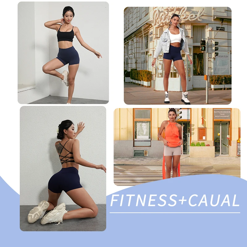 Color sólido mujeres Fitness deporte corto cintura alta Yoga Legging corto bicicleta suave a prueba de sentadillas entrenamiento integral Jog Athleti