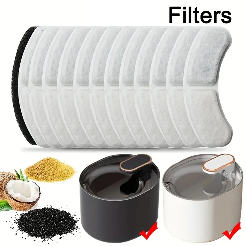 Filtro de carbón activado CT2028, filtros de repuesto para fuente de agua para gatos, accesorios para fuente de beber automática para perros y gatos