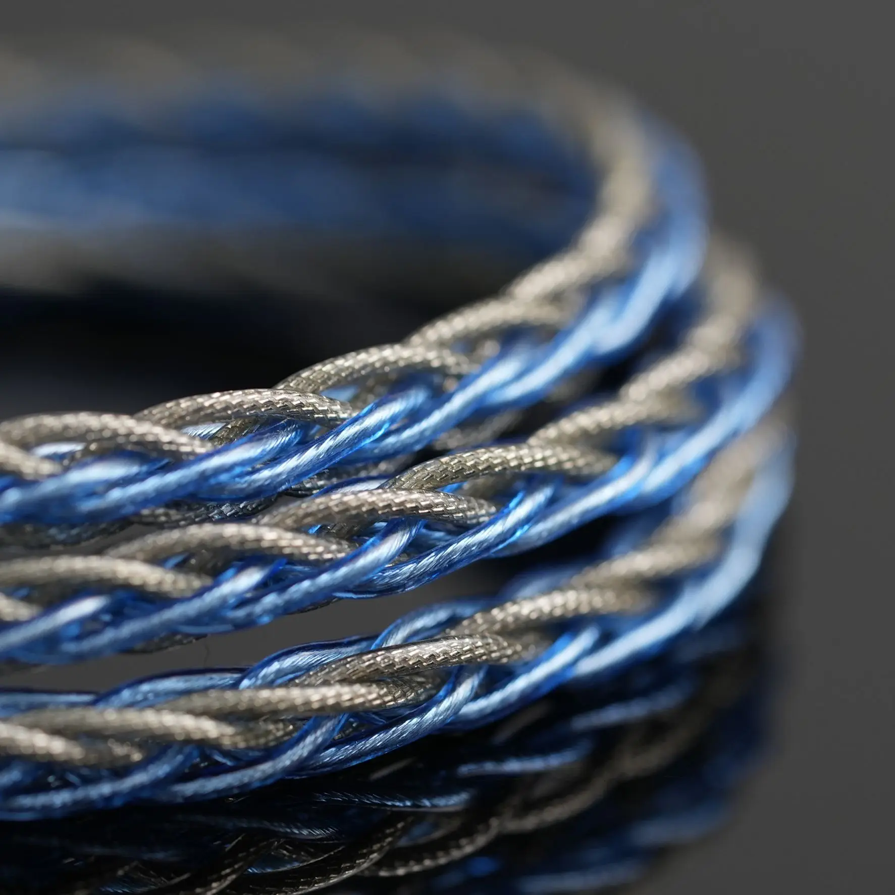 XINHS Cable de lámina de plata mixta de cobre de cristal único de 8 núcleos, Cable de actualización de auriculares QDC de 2 pines, adecuado para Sanreya, QDC Original