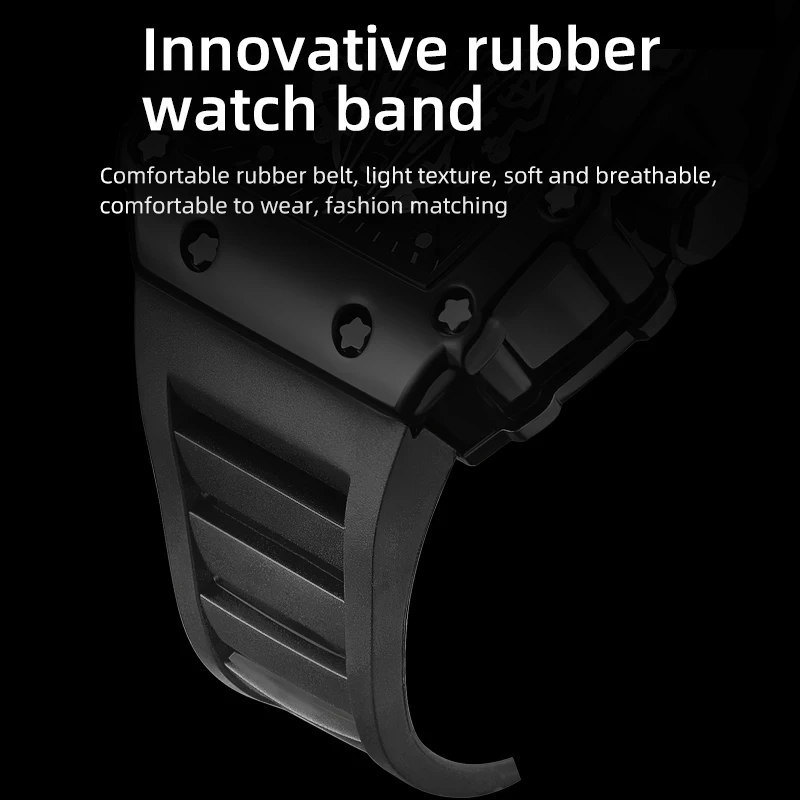 Reloj de comercio exterior Esfera grande para hombres Reloj luminoso cuadrado deportivo resistente al agua de cuarzo para hombres