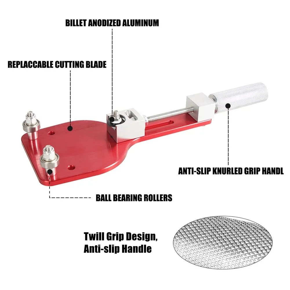 Reemplazar 77750 herramienta de corte de filtro de aceite ajustable accesorios de corte automático aptos para rango 2-3/8 " - 5" aluminio rojo negro 1 pieza