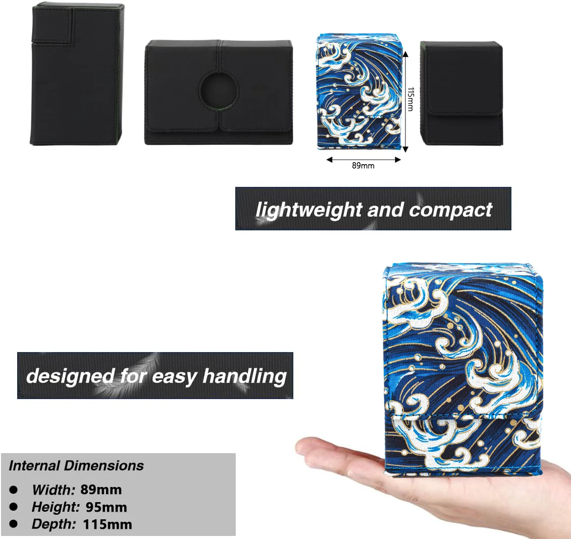 Más de 120 cajas de baraja de cartas coleccionables con ventana de exhibición MTG PTCG TCG juegos de mesa fundas de tarjetas coleccionables YGO estuche organizador magnético regalo