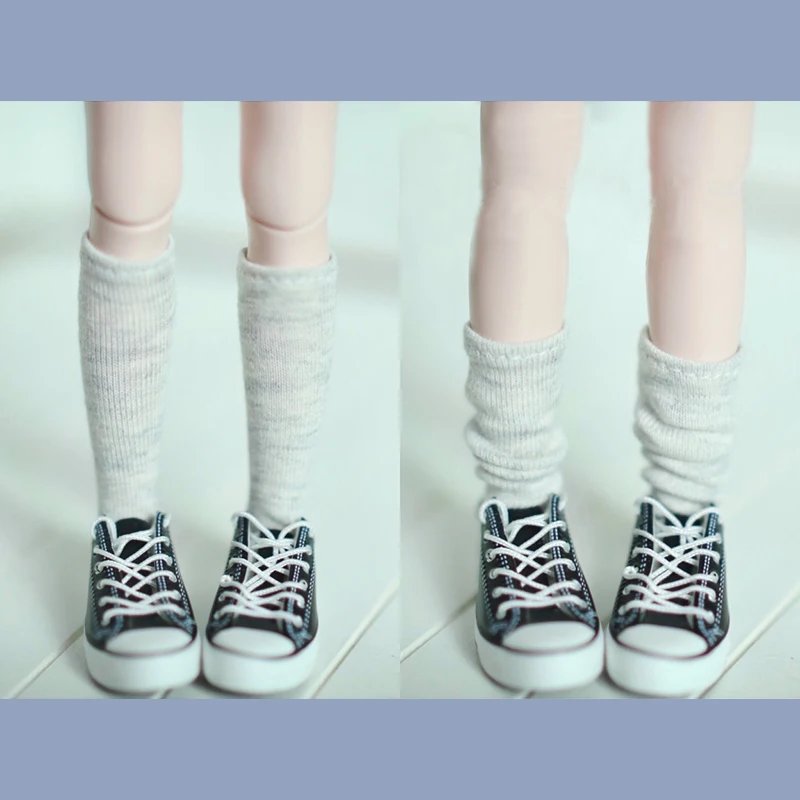 Un par de calcetines de muñeca Blyth, calcetín largo de Color puro a la moda para Blythe Licca Azone OB24 1/6, accesorios para muñecas, regalos para niños