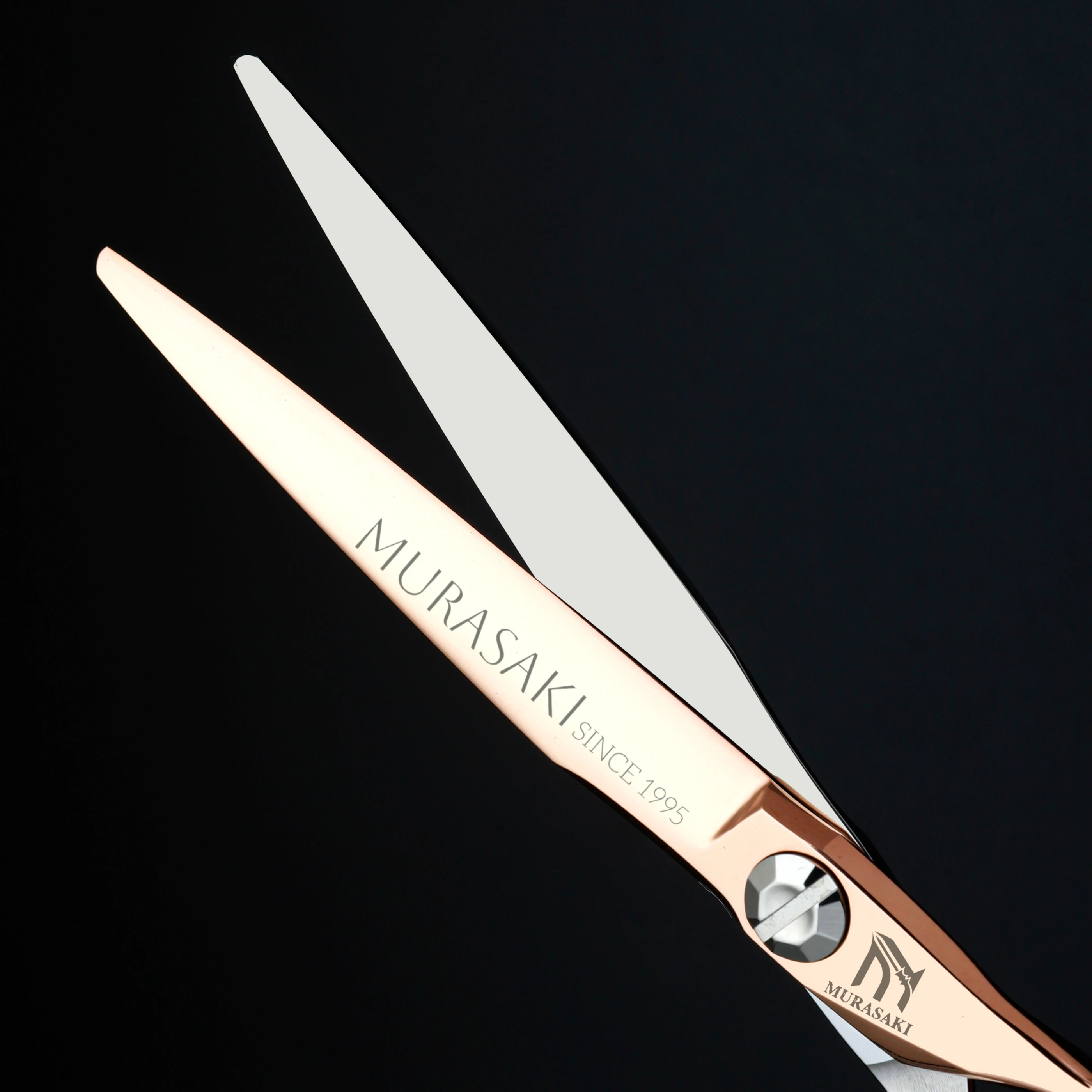 Tijeras de peluquería de acero cobalto VG10 de alta calidad, tijeras para cortar el cabello de 5.7-6.3-6.8 pulgadas, accesorio de barbería con revestimiento de oro rosa