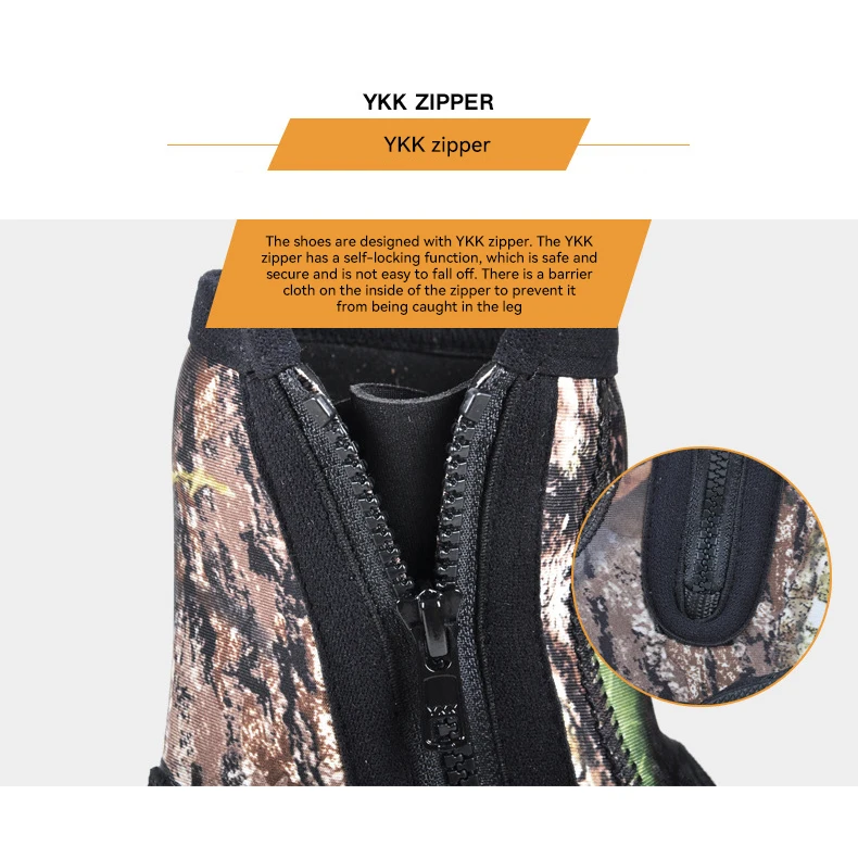 Zapatos de pesca de neopreno de 5mm para hombre y mujer, antideslizantes, resistentes al corte, botas de buceo de alta intensidad, suela de fieltro gruesa