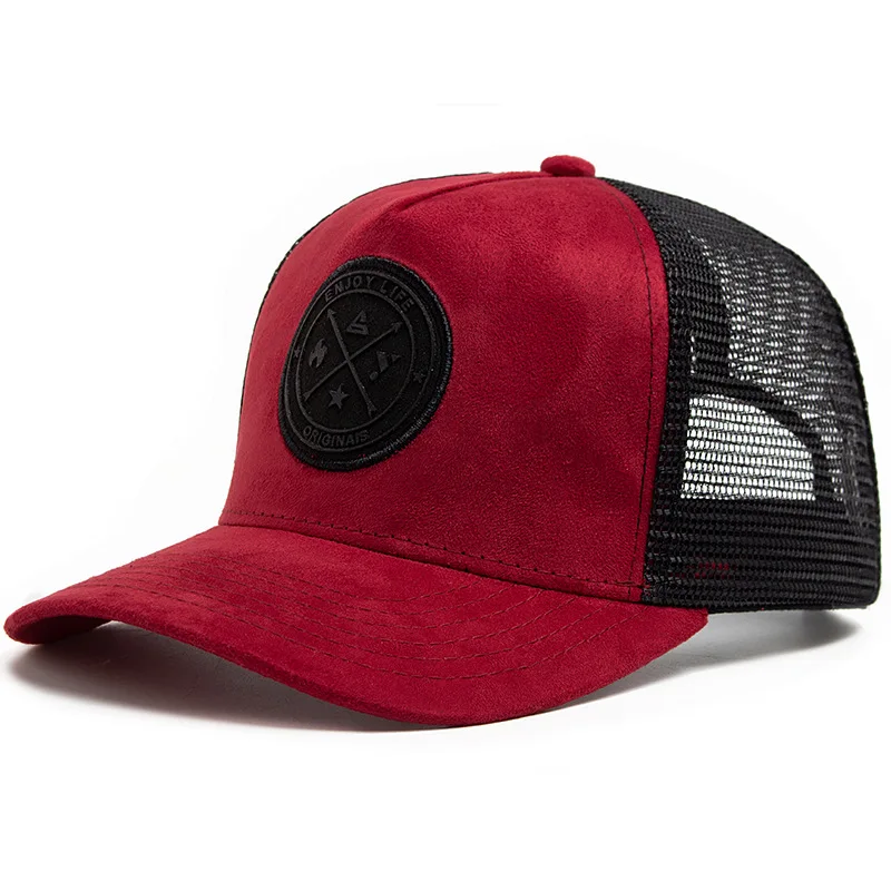 Gorra de béisbol de malla para las cuatro estaciones, moda informal para hombres y mujeres, transpirable, con icono de letras, gorras de camionero de HipHop Unisex, sombrero para deportes al aire libre para papá