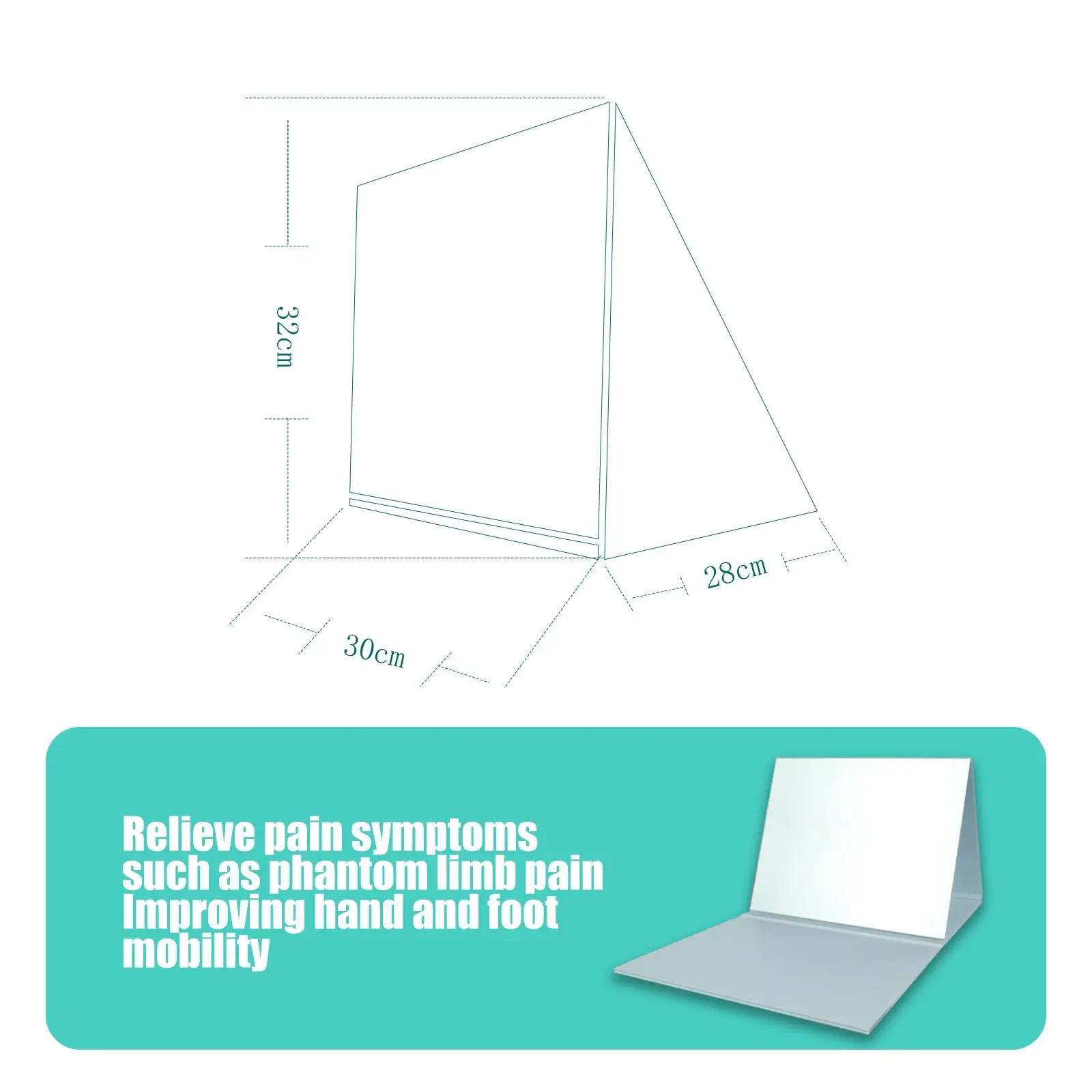 Caja de terapia de espejo para rehabilitación de accidentes cerebrovasculares para ampulación de piernas Dispositivo de terapia profesional para ejercicio de manos Neurones de espejo para