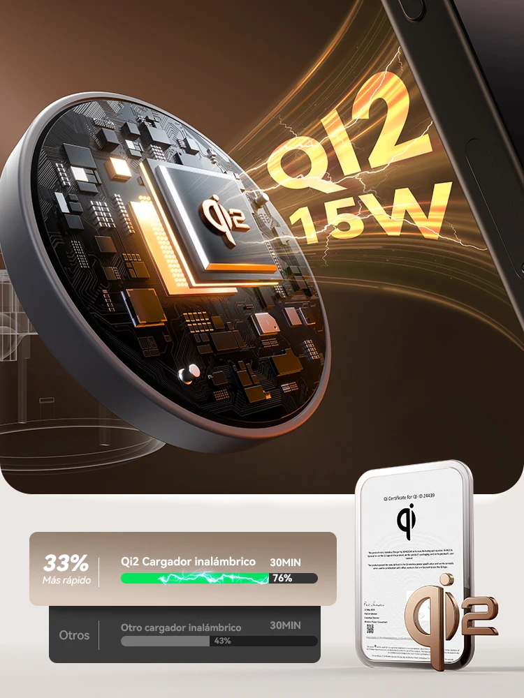Joyroom Qi2 Estación de carga magnética para Apple Cargador inalámbrico rápido para iPhone 17 16 15 Pro Max para iWatch para AirPods JR-W23