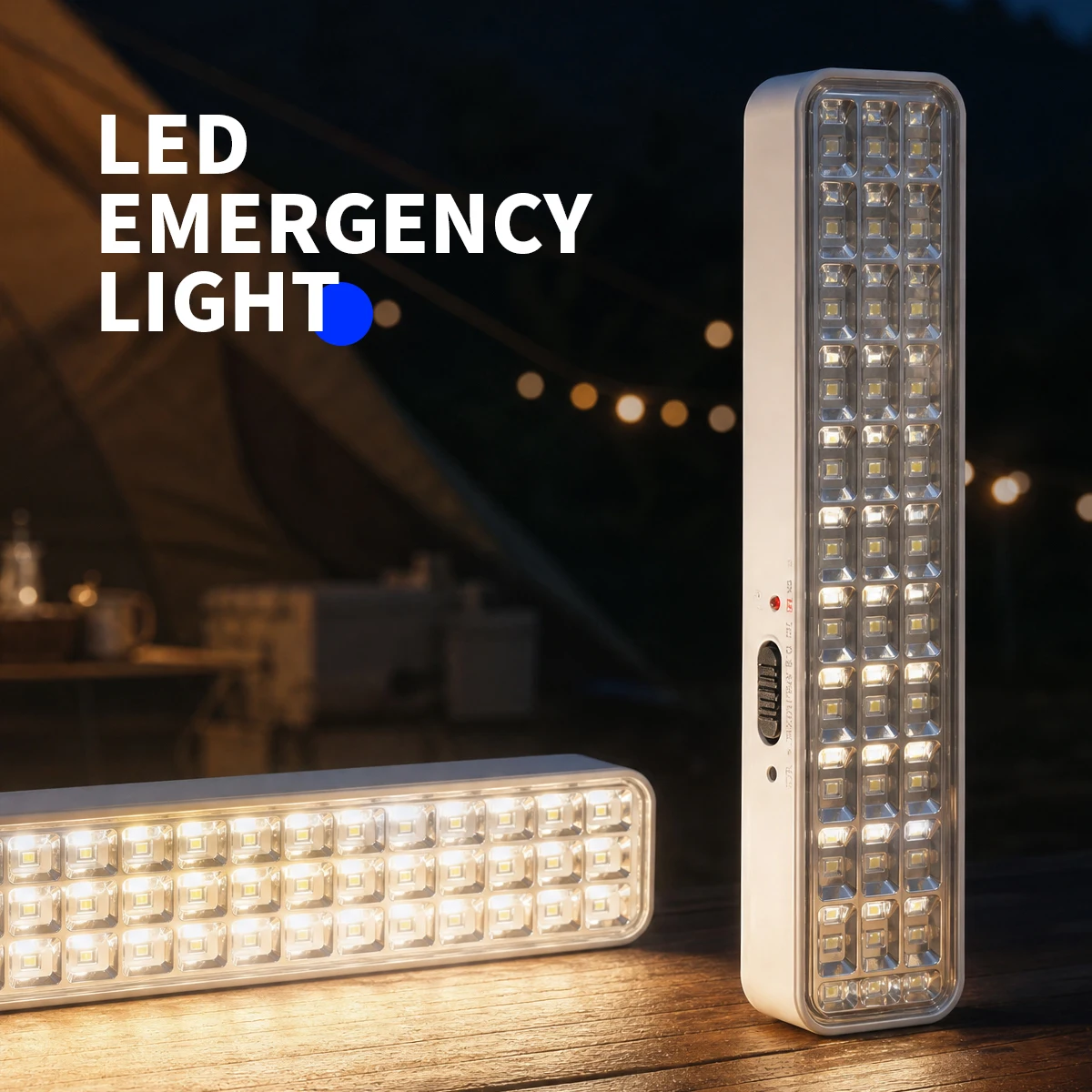 Luz de Emergencia LED Mejorada y Más Brillante de 30/60 LED, 2 Modos, Luminaria de Seguridad Recargable de Montaje en Pared para Protección Contra Incendios en el Hogar