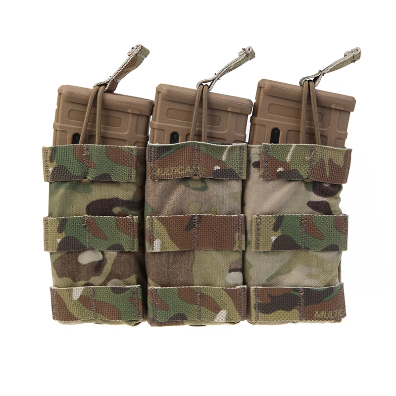 Emersongear 556 Triple Open Top Mag Pouch 5.56 Modular Magazine Pouch Molle para Caza, Wargame, Entrenamiento, Senderismo, Combate EM6355