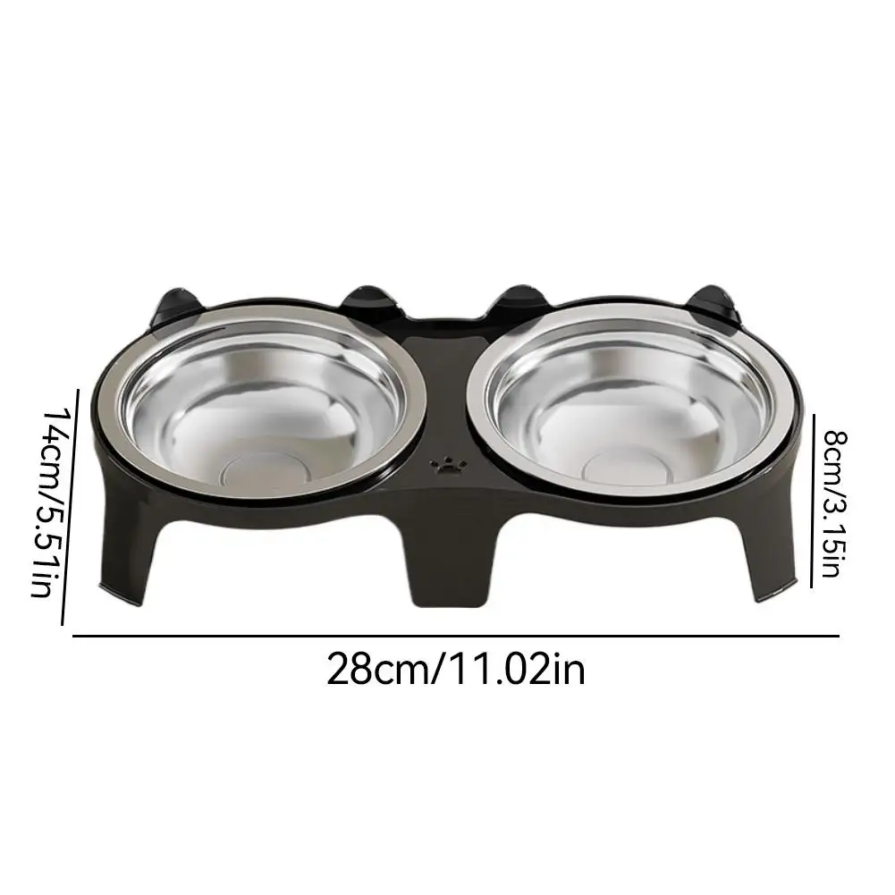 Juego de Comederos Ergonómicos para Gatos con Protección para el Cuello, Diseño Doble para Agua y Comida, Antideslizante