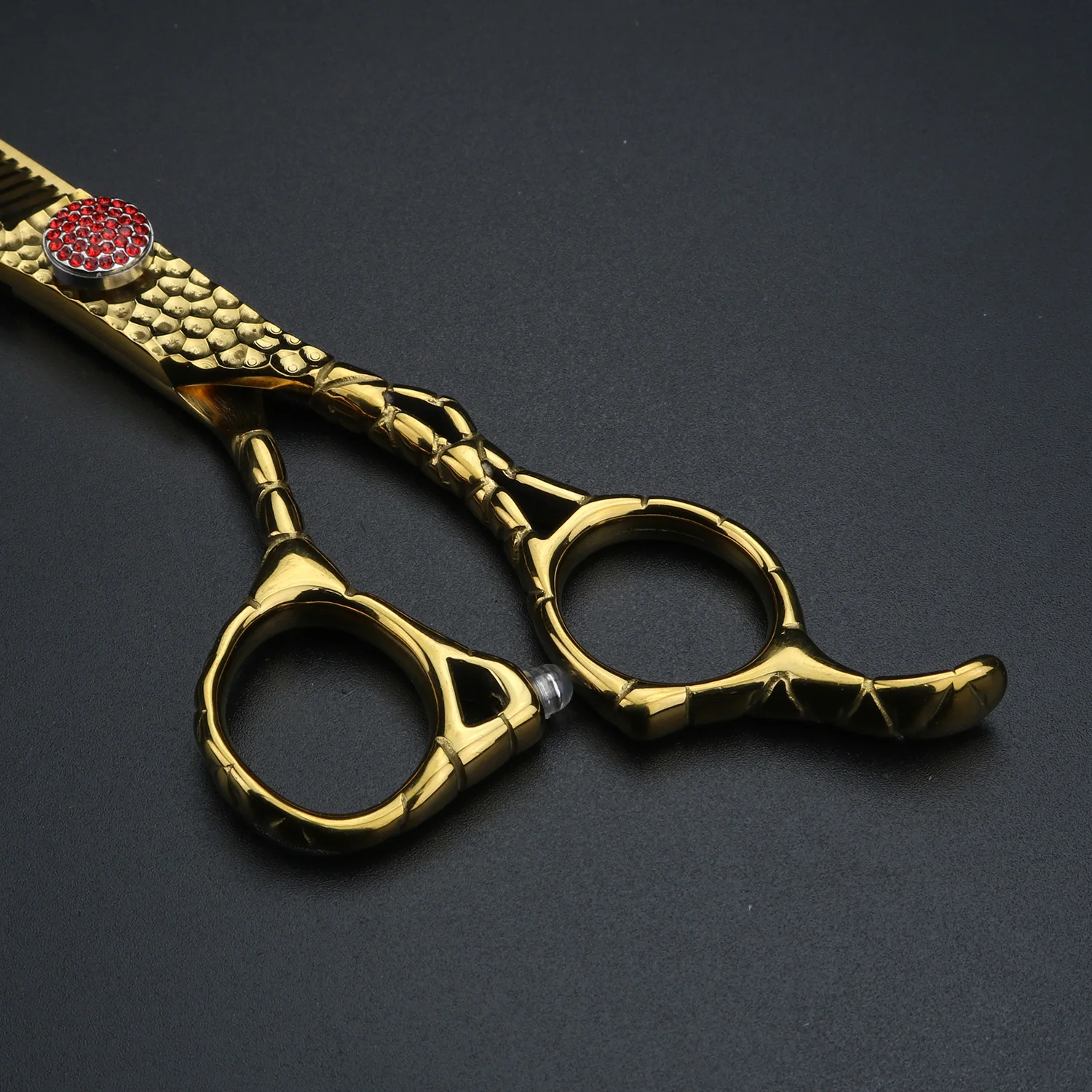 Tijeras para cabello forjado XUANFENG, tijeras de corte y adelgazamiento de acero japonés 440C de 6 pulgadas, tijeras de peluquero