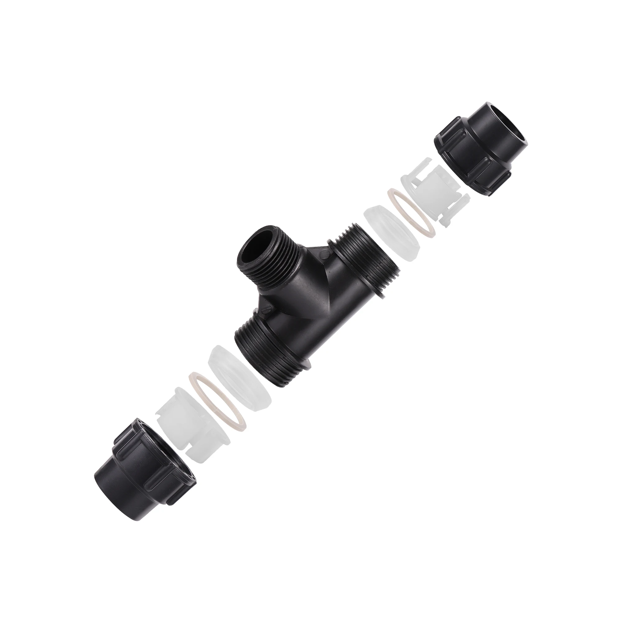 Reductor de rosca macho rápido de plástico de 25/32mm a 1 ", conexión de tubería de PVC, codo en T, accesorio de tubería de agua recta de jardín