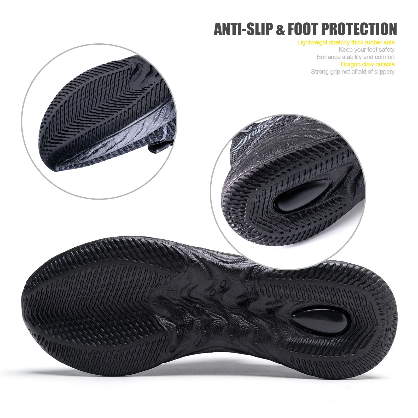 ONEMIX 2026, Nuevas Zapatillas Deportivas Negras para Hombre, Impermeables, Transpirables, para Entrenamiento, Antideslizantes, para Senderismo y Deportes al Aire Libre