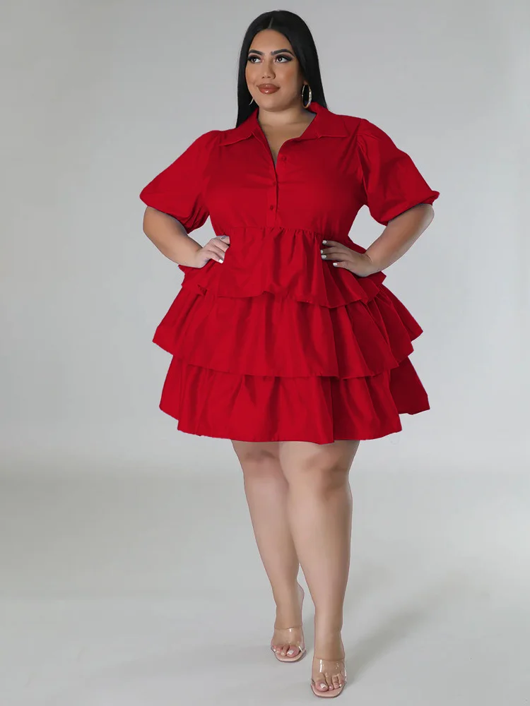 Wmstar-vestidos de talla grande para mujer, camisas Midi elegantes de verano, trajes de cumpleaños de moda, venta al por mayor, triangulación de envíos