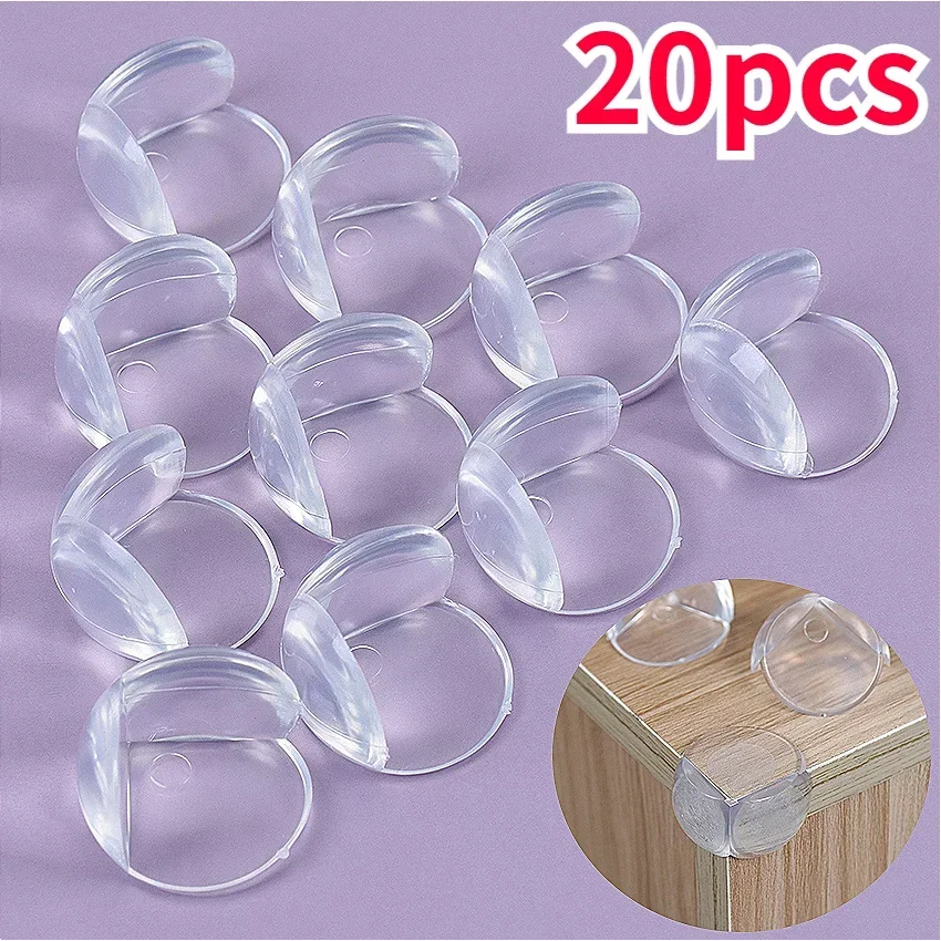 Protectores para las esquinas de las mesas a prueba de niños - 16 PCS Protectores de bordes esféricos transparentes seguridad para niños
