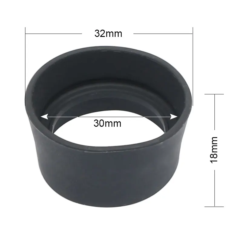Un par de protectores oculares de goma de 29-30mm para lentes oculares de microscopio Binocular, accesorios para microscopio