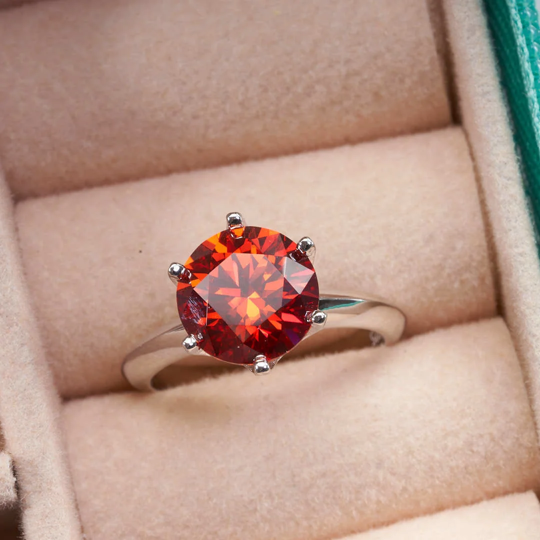 Anillo de moissanita con certificación GRA VVS1, anillo solitario de diamante de laboratorio para mujer, promesa de compromiso, joyería de boda