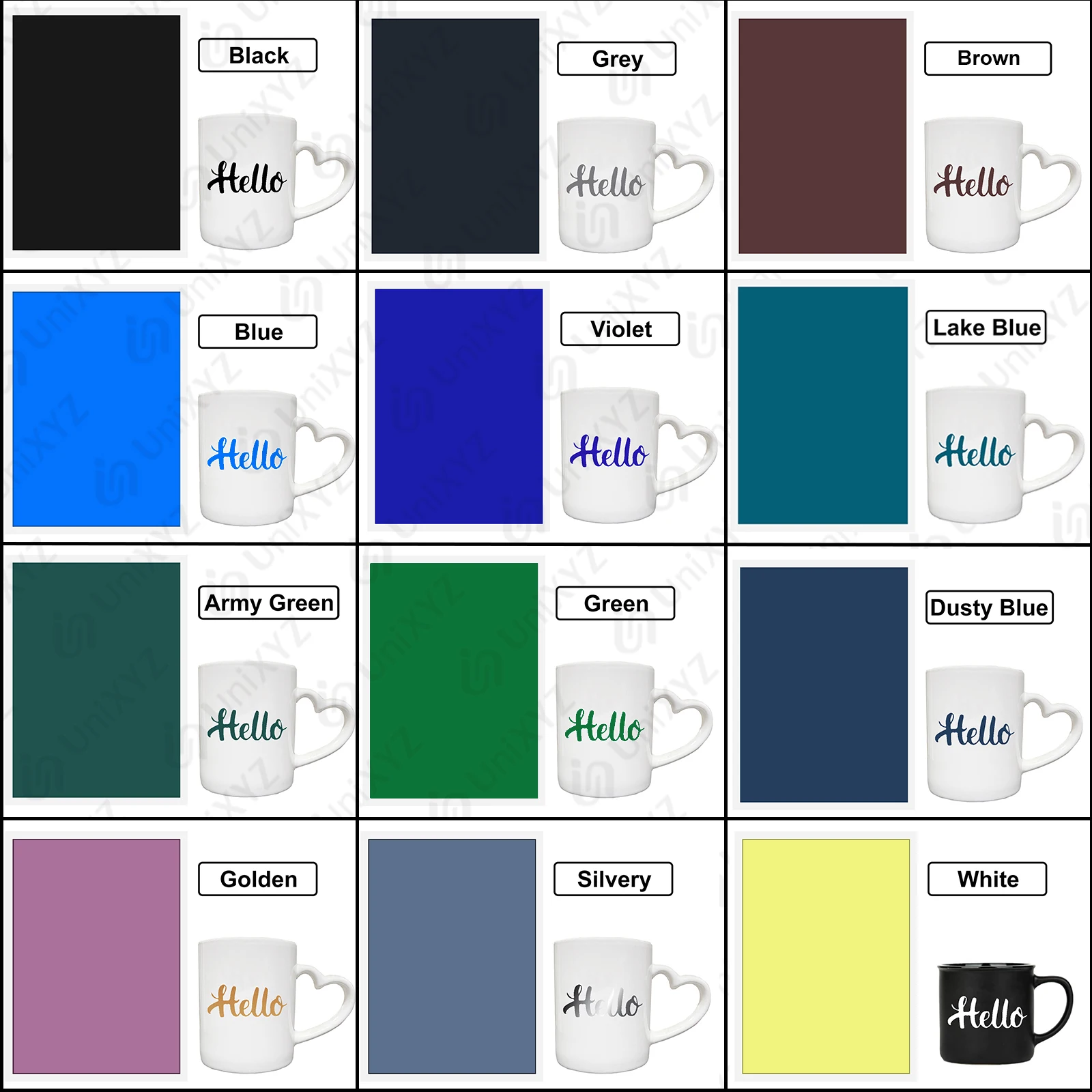 Papel de marcado de grabado láser de colores para fibra de CO2, máquina grabadora láser UV, herramientas para cerámica, vidrio, cristal, piedra, azulejos