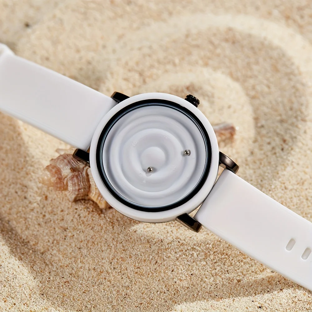 Reloj de cuarzo personalizado, moderno, con aguja magnética flotante, rodamiento de bolas, diseño creativo y sencillo, resistente al agua, para estudiantes, mujeres y hombres.