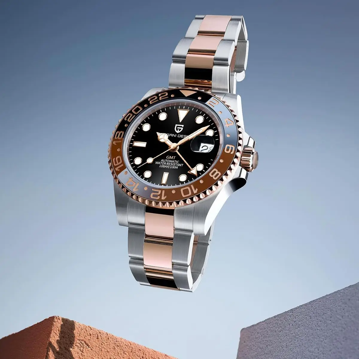 Nuevo Reloj Automático PAGANI DESIGN GMT 1662 de 40 mm, Reloj de Pulsera para Hombre, Marca de Primera Calidad, Resistente al Agua hasta 100 m, Relojes Mecánicos para Hombre