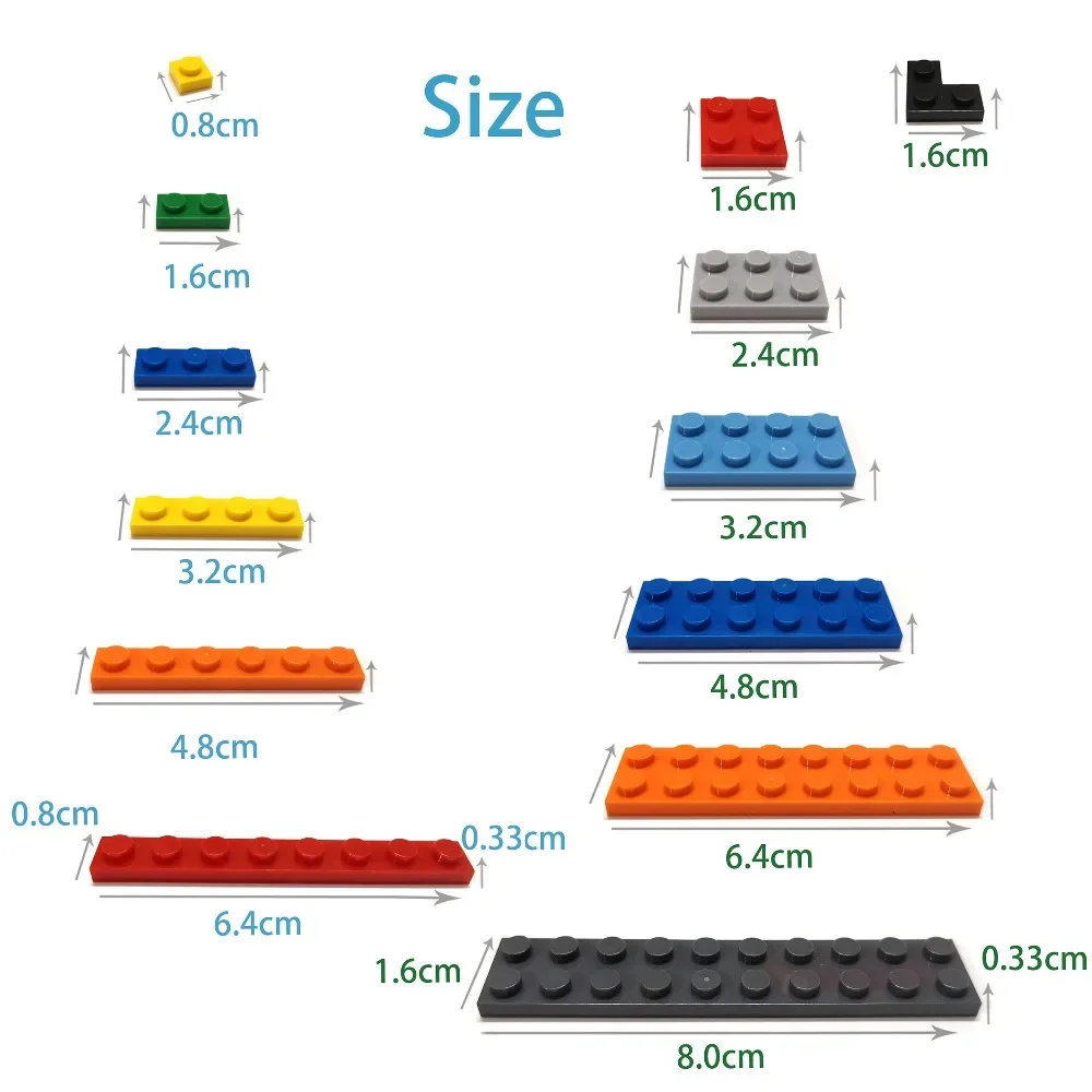 200 Uds DIY bloques de construcción figuras de pared gruesas ladrillos 1x4 puntos tamaño creativo educativo Compatible con marcas de juguetes para niños