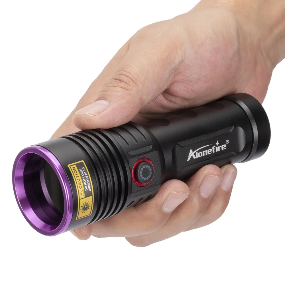 Linterna UV de alta potencia de 60W y 365nm, luz negra recargable para curado, detección de manchas de gatos y perros, marcadores, minerales, dinero, escorpiones y lámpara fluorescente de verificación