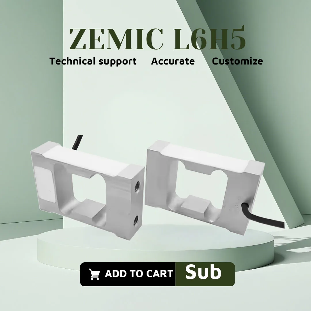 ZEMIC L6H5 Sensor de pesaje L6H5-C3 celdas de carga voladizo Sensor de fuerza de pesaje compresión Robot Industrial probador de automatización