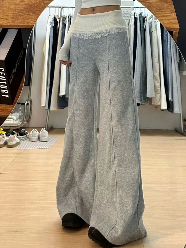 Pantalones Harajuku Y2K para mujer, ropa de calle de los años 2000, pantalones de chándal holgados Vintage de los años 90, pantalones para correr de pierna ancha de cintura alta Retro, ropa nueva