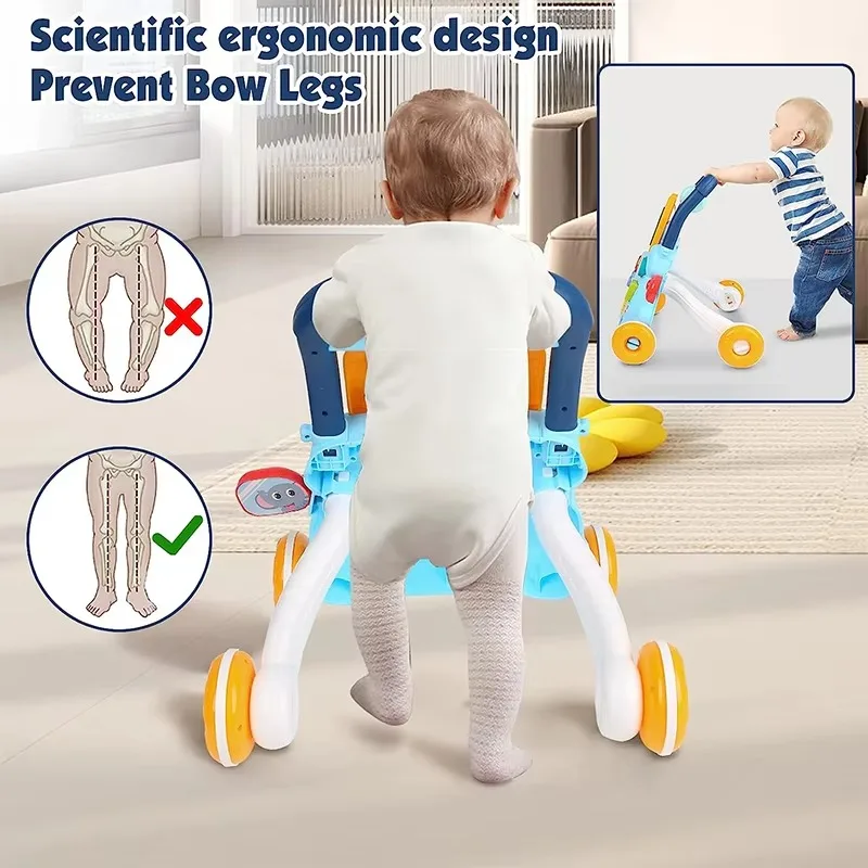 PANGDUBE Andador de bebé educativo temprano con tablero de arte, juguete para actividades de bebé, juguetes para aprender a caminar, caminantes para caminar asistido por bebés