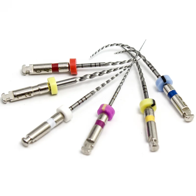 Limas dentales de 25/21mm SC, sistema de archivos NiTi de rotación hacia adelante para tratamiento endodóntico, materiales de odontología, 6 unids/caja SOCO PLUS